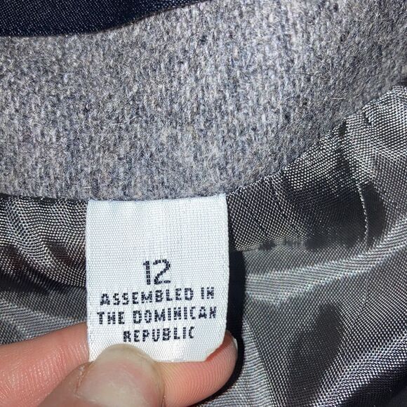 Vintage Casablanca Size 12 Gray 100% Pure Wool Blazer - Picture 4 of 4